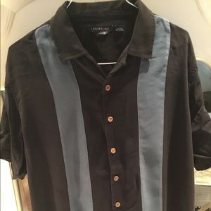 Black and Blue Bowling Style Shirt